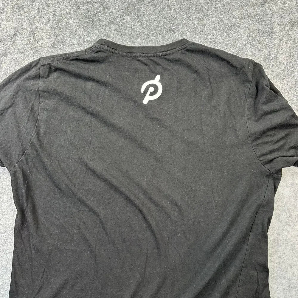 Peloton Shirt Mens Medium Black Century 100 Ride Graphic Tee Cotton Workout